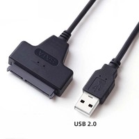 Cantell kabel Data Hard Disk, kabel SATA 2.0 ke SATA 22Pin, kabel Data 2.5 inci HDD