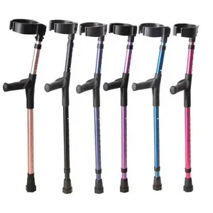 Stainless Steel Crutches Walking Crutch Adjustable Underarm Axillary Crutches