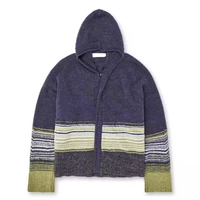 Pull à capuche surdimensionné pour homme en coton 100% personnalisable, imprimé rayé 3D, respirant, anti-rides, séchage rapide, tricoté