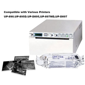 Rollo de papel térmico de alto brillo Mitsubishi A6 B W Electro ultrasonido 110mm X 18m grabación de vídeo termosensible individual - Product Image 3