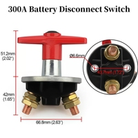 Interrupteur rotatif de déconnexion de batterie 300A 12V 24V, interrupteur de coupure d'isolateur de batterie de voiture, interrupteur principal électrique de bateau de camion de camping-car