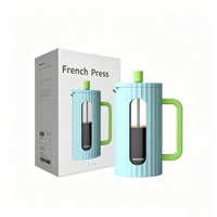Cafetière à piston 1L personnalisée avec logo, en verre borosilicate de qualité supérieure, pour café moderne, OEM ODM