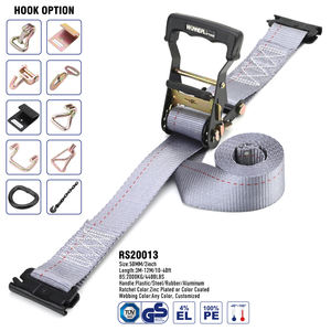 Sangles de fixation de cargaison personnalisées en gros, sangle de fixation en polyester 50 mm, sangles à cliquet E Track - Product Image 1