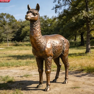 YOUFINE Escultura <span class=keywords><strong>de</strong></span> Llama Grande <span class=keywords><strong>de</strong></span> Bronce, Arte Realista <span class=keywords><strong>de</strong></span> Vida Silvestre para Jardín o <span class=keywords><strong>Parque</strong></span> Público - Product Image 4