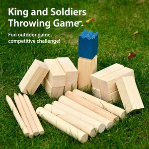 Jeu de lancer de rois en bois éducatif, activité de team building en plein air, <span class=keywords><strong>jouet</strong></span> interactif parent-enfant pour jardin et pelouse - Product Image 4