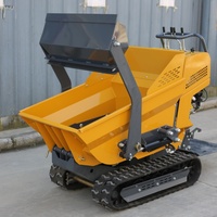 Mini-dumper sur chenilles pour jardin et terres agricoles, chargeur autoporté, 500 kg, démarrage électrique, pour l'exploitation minière