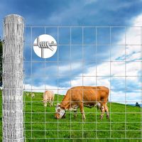 Clôture à nœuds fixes pour animaux d'élevage, clôture pour chevaux, clôture à articulations articulées en fil de fer galvanisé pour l'élevage de moutons, usage agricole