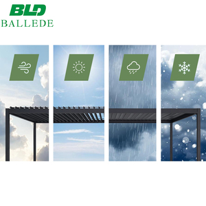Pérgola de Jardín Personalizada de 4x6m, Terraza Adjunta a la Casa, Solárium, Gazebo Exterior, Cobertizos de Patio de Aluminio en Venta - Product Image 2