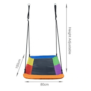 CZFIT Columpio de Plataforma para Niños de Plástico Resistente, Kit de Correas para Colgar en Árboles, Juego de Columpios para Patio Trasero, Capacidad Máxima 100-500 kg - Product Image 3