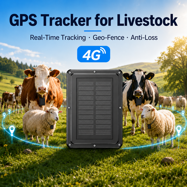 Smart Cattle Tracker GPS Collar Real-Time Tracking LBS PC Compatible Portable Design IP68 Waterproof for Livestock Management
