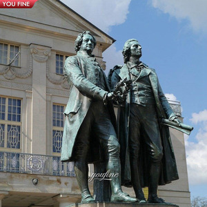 YOUFINE Estatua de Bronce de Goethe y Schiller, Escultura de Tamaño Real de los Famosos Poetas <span class=keywords><strong>Alemanes</strong></span> para Decoración de Jardín Exterior - Product Image 2