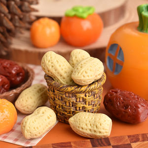 Figuras de Comida en Miniatura Pintadas a Mano en Resina (Naranja, Caqui, Cacahuete, Dátil Rojo) para Manualidades, Joyería y Decoración de Casas de Muñecas - Product Image 5