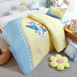 Algodón 3pcs _ set Kindergarten dibujos animados habitación de los niños Juego de cama <span class=keywords><strong>cuna</strong></span> de bebé edredón cubierta sábanas sin relleno suave - Product Image 5