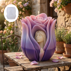 Moule en silicone 3D Fleur Rose Déesse, <span class=keywords><strong>Buste</strong></span> de <span class=keywords><strong>Femme</strong></span>, Portrait de Fille Tulipe, pour Bougies, Cire, Résine et Savon, Outils de Fabrication Artisanale - Product Image 1