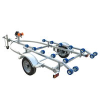 Remorque pour jet ski, kayak et bateau gonflable de 4 m, galvanisée à chaud, vente directe d'usine, remorque pour bateau à essieu simple