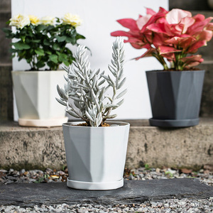 Modern <strong>Plastic</strong> <strong>Pot</strong> for Plants, Simple Flower <strong>Pot</strong> Floor <strong>Table</strong> for Hotel, pp <strong>Plastic</strong> Container Planter for Green Plants with Tray - Product Image 3
