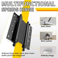 Charnières à ressort à double action Divine de 6 pouces, charnières de porte à fermeture automatique pour portes battantes intérieures/extérieures de salons, cafés, pubs