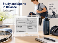 Kylendar – Planificateur intelligent en acrylique de 7,5 pouces pour étudiants, calendrier numérique E-Paper pour le suivi des devoirs, le compte à rebours des examens et la planification des études
