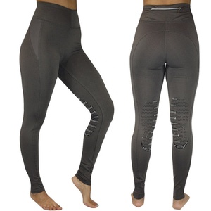 Mallas y pantalones de montar de caballo ecuestre, con bolsillo y silicona - Product Image 4