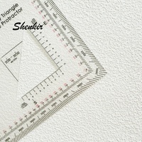 Shenkir – Gabarit de dessin carré transparent en plastique, épaisseur 1,2 mm, rapporteur, 12,7 cm x 12,7 cm, longueur maximale 12,7 cm – Meilleure vente