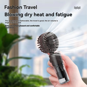 Portable Foldable Mini Handheld <strong>Fan</strong> with Mist <strong>Outdoor</strong> <strong>Cooling</strong> Humidifying Personal Misting <strong>Fan</strong> Four Wind Speed for Summer - Product Image 5