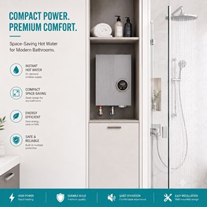 <span class=keywords><strong>Calentador</strong></span> <span class=keywords><strong>de</strong></span> Agua Eléctrico Instantáneo WiFi, <span class=keywords><strong>Calentador</strong></span> <span class=keywords><strong>de</strong></span> Agua sin Tanque para Montar en la Pared, para Apartamentos, Baños, Hoteles y Lavabos - Product Image 6