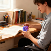 Jouet anti-stress moderne et tendance : Boule de slime transformable en forme ronde, imprimée en 3D en PLA