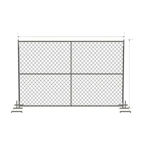 牛场围栏面板临时周边围栏/活动人群控制行人屏障钢安全围栏