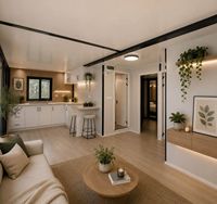 Casa Contenedor Prefabricada Expandible y Duradera de 20 pies/40 pies, Casa Móvil Modular de Lujo para Vivienda Temporal o Tienda