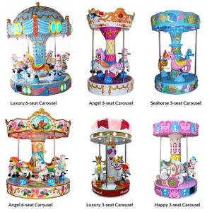 Carrusel de Parque de Atracciones Grande, Máquina de Videojuegos Operada con Monedas, Versión Deluxe para 3-6 Personas, Máquina de Juego Popular en Internet - Product Image 2