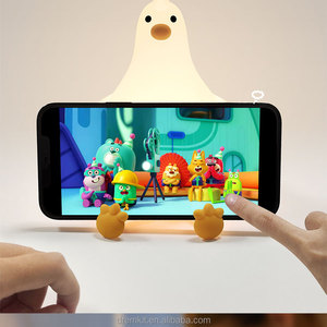 Rechargeable Cute Duck LED Night Light Soft Silicone Patting <b>Touch</b> <b>Lamp</b> with Timer for Kids Bedroom Nursery Baby Birthday Gift - Product Image 5