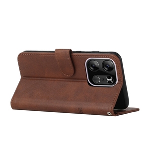Stock prêt pour Tecno Spark Go 2023 couture Texture mollet boucle étui de téléphone en cuir - Product Image 3