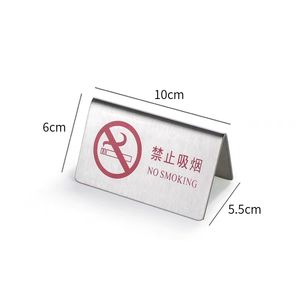 Panneau personnalisé plateau de table de restaurant en acier inoxydable carte RÉSERVÉE PAS DE FUMER plaque de table plaque de signe pour hôtel restaurant - Product Image 4