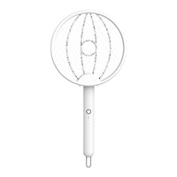 Raquette anti-moustiques électrique pliable [Earth] rechargeable par USB, piège à insectes à ondes lumineuses, choc électrique manuel, double usage