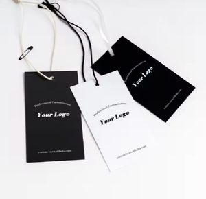 Étiquettes personnalisées pour vêtements en dropshipping, étiquettes en papier cartonné pour vêtements, impression de logo de marque, étiquettes volantes pour vêtements - Product Image 4