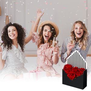 Paper Flower Gift Bags Paper Bouquet Flower Gift Bag with Handle Small Folding Hand Hold Envelope Paper Box - Product Image 3