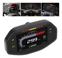 Speedometer Digital LCD Universal untuk Sepeda Motor TFT 6 Gigi dengan Lampu Latar, Odometer Sepeda Motor untuk 2 4 Silinder