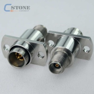 ADS-KQ3K8-P2-1.35 Snap on 2.92mm plug <strong>blindmate</strong> to 2.92mm jack 2 hole flange 40Ghz VSWR1.35 - Product Image 1