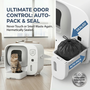 Caja de Arena Inteligente 3 en 1 para Gatos con Autolimpieza Automática, 60L, Control de Olores, Fácil de Limpiar, Material PP+ABS, OEM - Product Image 4