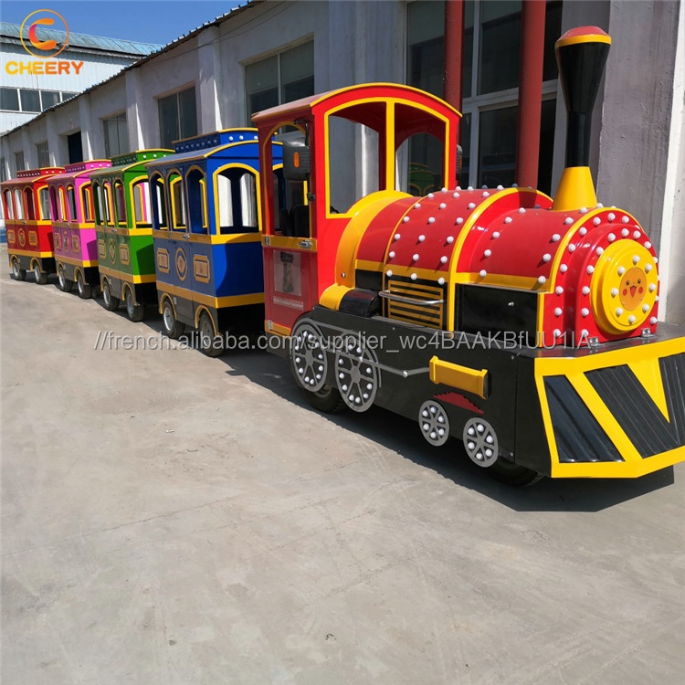 Classique Manèges Parc D'attractions Attraction Touristique 24P Vapeur Électrique Mini Train Sans Voie Ferrée À Vendre