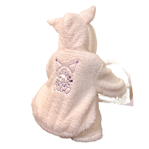 Pyjamas en velours à capuche pour filles, motif de dessin animé mignon, pyjamas pour femmes, grande taille, hiver, chaud, rembourré, épaissi - Product Image 1