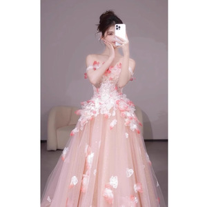 S2714L <span class=keywords><strong>abito</strong></span> rosa <span class=keywords><strong>monospalla</strong></span> di fascia alta fiore di fidanzamento festa di compleanno ospite <span class=keywords><strong>abito</strong></span> <span class=keywords><strong>da</strong></span> <span class=keywords><strong>cerimonia</strong></span> di formazione <span class=keywords><strong>abito</strong></span> <span class=keywords><strong>da</strong></span> sera <span class=keywords><strong>da</strong></span> sposa - Product Image 3