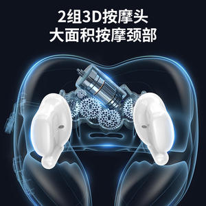 Masajeador de cuello AUX, terapia de calor recargable por USB para el hogar, almohada de masaje para cuello y hombros, soporte cómodo para amasar - Product Image 2