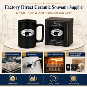 Tasses en céramique personnalisées avec plaque métallique, souvenirs touristiques des États-Unis, avec les noms des États, pour les grossistes en cadeaux souvenirs - Product Image 6
