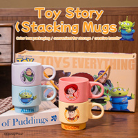 Tasse en céramique Disney avec poignée, ensemble de tasses à café écologiques pour couple, pour les fêtes, pour la maison, tasse à café, thé et lait avec boîte cadeau