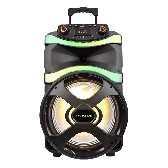 Mobile Street Cheap PA Disco Flame Home Cinema Bass Single 12 Inch Outdoor BT WIRELESS USB Amplifier Acoustic Audio Loud Speaker