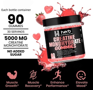 OEM/ODM Marque privée Monohydrate de créatine 5000mg Compléments alimentaires pour adultes Gummies de gestion de l'énergie Créatine pure 120 unités - Product Image 2