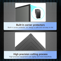 Écran de projecteur à cadre fixe de 120 pouces 16:9 Soft PET Fresnel 4k écran de projecteur à longue portée écran ALR