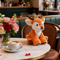 Boneka Hewan Rusa Sika Berbintik Super Lembut Kustom, Mainan Plush Realistis Ramah Lingkungan Isi Kapas PP, Pereda Stres, Hadiah Ulang Tahun