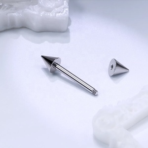 Joyería para el cuerpo de titanio G23, piercing de cono con pesas rectas con rosca externa para niños para fiesta de boda o regalo - Product Image 3